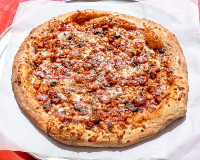 12" BBQ Chicken Pizza.